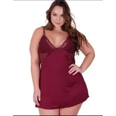 Camisola Plus Size Com Renda Conforto e Beleza XGG Plussize