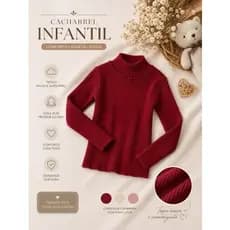 cacharrel  infantil, moda inverno, gola alta