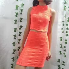 conjunto  saia +cropped  modal