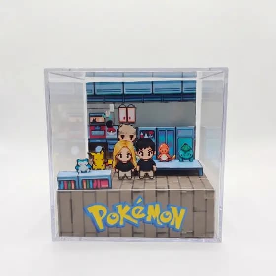 Cubo diorama Pokemon (personalizado) Leia a descrição