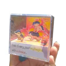 Cubo Diorama Evolução do Cyndaquil