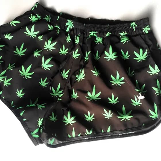 Short feminino canabis 01 hora do chá Friends