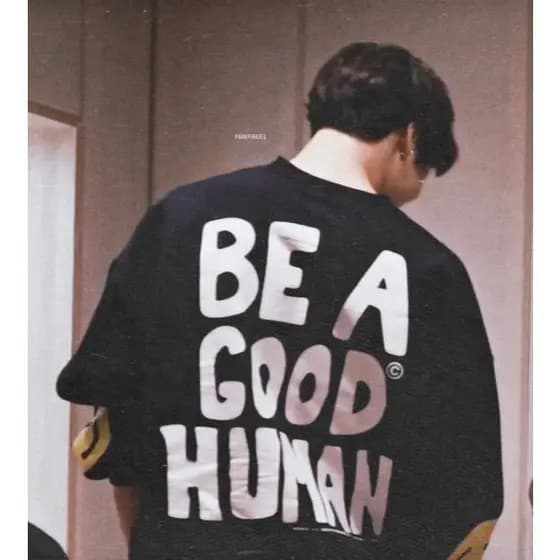 BTS Camiseta Kpop Jimin Nomad Be A Good Human Unissex ALGODAO ou MALHA FRIA
