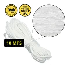 Corda Trançada Para Varal 10 Metros Resistente com Aditivo Anti UV