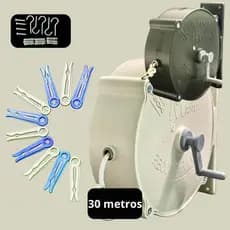 Varal Retrátil Premium Varal Mania Recolhível 30mts – Praticidade e Resistência