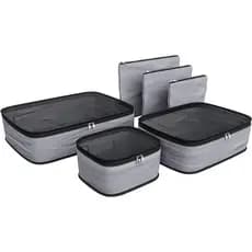 Kit 6 Organizador De Viagem Mala Bolsa Necessaire Para Roupas