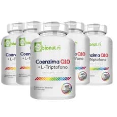 Kit 5 Coenzima Q10 L-Triptofano 60 Cápsulas 500mg Bionutri Quantum