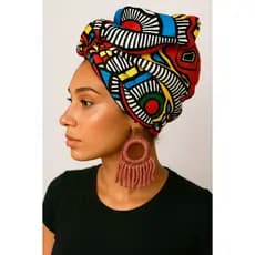 Turbante pronto 3 Formas de usar - Turbante Flor Turbante Touca Turbante Tecido Afro Torço Lenço de cabelo