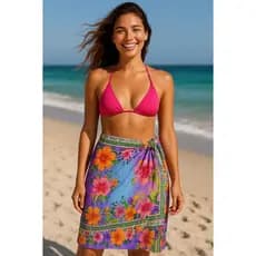 TECIDO FARM  ORIGINAL- Canga pareô saida de praia moda praia Piscina beach Grande Upcicle Upciclyng Farm Biquini Maio