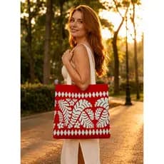 Ecobag UpFarm Sacolinha Feminina Bolsinha Bag Praia Grande Shopper Viagem Feira Compras Estampada Tropical Colorida saco