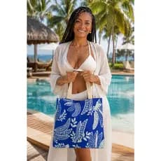 Bolsa Farm Carioca Lenço Magia Feminina Praia Viagem Ecobag Sacola Grande Ombro Colorida Estampa Tropical Praia Multiuso