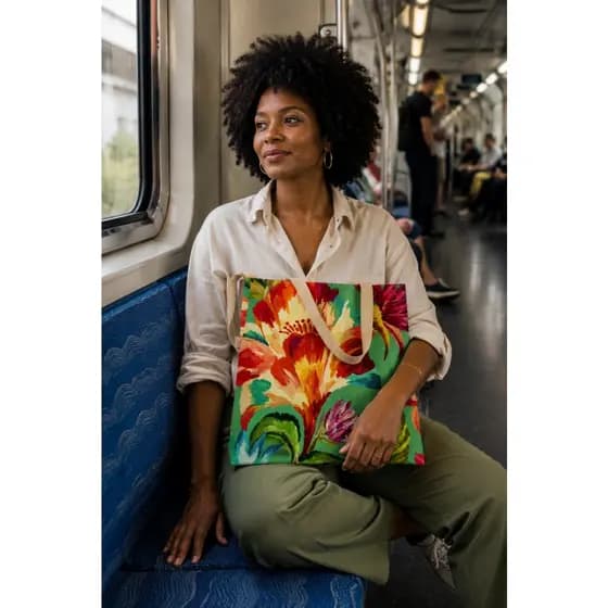 Bolsa Alça + chaveiro bag Feminina Farm Colorida Ombro Tiracolo Praia Viagem Passeio Ecobag Estampada Tropical Multiuso