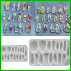 Fev Forma Lágrima Acessórios Molde Resina Epóxi Jóias Fazendo Silicone