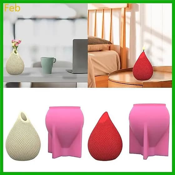 Fev Molde Silicone Gota Vórtice Listrado Para Fazer Moldes
