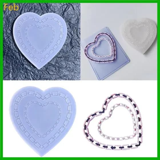 Fev Resina Fundição Shaker Enchimento Molde Epóxi Areia Movediça Silicone Coração