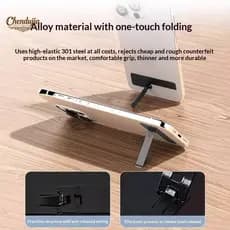 Chen Ultra-Fino mini Suporte De Telefone universal De Mesa metal Aço Dobrável EN