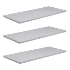 kit 3 Prateleiras MDF Branco TX Decoração Grátis Suporte Invisível 15cm Profundidade
