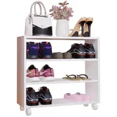 Armário Sapateira Com Rodizio Rodinha Vertical Branca Porta Entrada 100% MDF Hall de Entrada 60CM