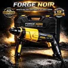 Martelete Perfurador Forge Noir 600W 127V Furadeira Elétrica Potente para Concreto e Alvenaria Alta