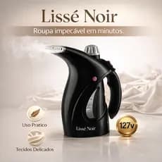 Passadeira a Vapor Portátil Lissé Noir 127V Vapor Contínuo Tanque Grande Desamassa Roupas