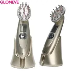 Pente Anti Perda De Cabelo Massagem Terapia De Crescimento Do Elétrico Laser Infravermelho RF Luz Vermelha EMS Massager