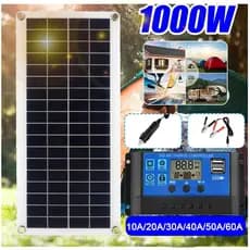 Painel Solar 1000W Célula 12V Com Controlador 60A Carga Para Carro Telefônico RV Carregador MP3 PAD De Bateria Exterior
