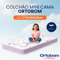 Colchão Mini Cama Infantil Ortobom D20 70x150x12cm  Ortopédico Envio Rápido