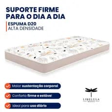 Colchão de Solteiro D20 88x188x12  Alta Densidade 100% Espuma Antiácaro e Antialérgico