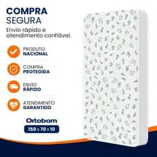 Colchão Mini Cama Resistente Liso (70x150x12) - Ortobom