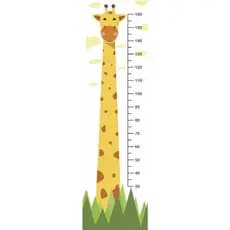 Adesivo Régua de Altura Crescimento Infantil Girafa Quarto de Criança