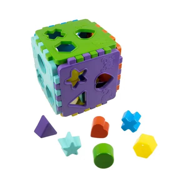 Brinquedo Educativo de Encaixar e Montar 1 ano Cubo Didático Kendy