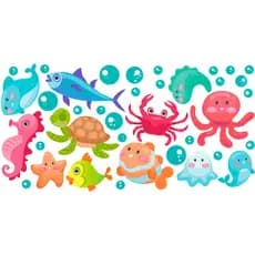 Adesivo Infantil Fundo do Oceano para Banheiro Quarto Criança