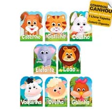 Kit com 8 Livros Infantil para Ler + 1 Livro de Colorir Menino e Menina Acima de 1 ano