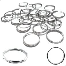 100 Argolas 18mm Prata para chaveiros e chaves