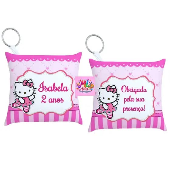Kit 50 Almochaveiros tema Hello Kitty
