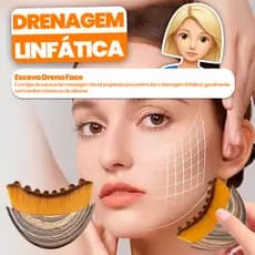 Escova Facial Drenagem Linfática Modeladora Reduz Inchaço Nova 2026