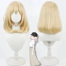 Peruca Cosplay fibra orgânica Premium loiro - Ave majica misumi uika daoloris role play