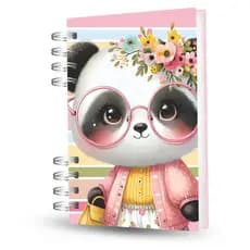 Agenda Caderno Planner Panda Fofo 160 Páginas | 7 Modelos de Capa | Capa Dura | Envio Rápido