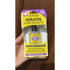 Nail-Aid Base Fortalecedora com Queratina para Crescimento em 3 Dias, 15ml