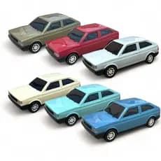 Miniatura Gol Quadrado kit com 6 carrinho - Diverplas