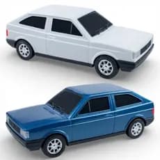 Gol Quadrado Brinquedo 2 Carrinho Coleção Miniatura 1:24 Diverplas