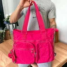 Bolsa Transversal Casual Carteiro Em Nylon Bolsos Frontais com chaveiro Macaquinho Cd5311