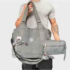 Kit Bolsa de ombro Transversal Feminina com Carteira bolsinha Porta Celular Uso Escolar Trabalho Faculdade