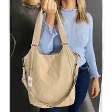 Bolsa Feminina Casual Transversal De Ombro Estilo Saco Grande Ideal para Trabalhar Praia Passeio