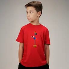 Camiseta Infantil Super Mario Bros – Tema Mario Bros – Estampa Gamer Super Divertida