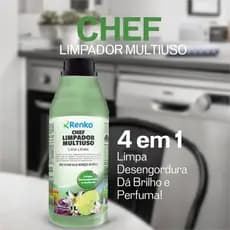 Chef Limpador Multiuso Lima Limão 1 Litro rende até 12 L VEJA - Renko