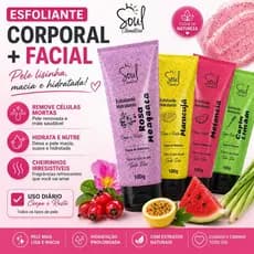 Esfoliante Hidratante Soul Cosméticos 100g - Pele de Pêssego, Maciez Profunda e Combate a Foliculite