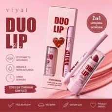 Kit Duo Lip Balm Vivai Matte Aveludado 2 em 1 Longa Duração