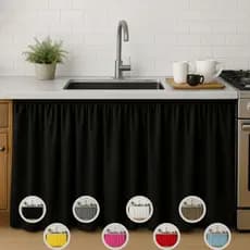 Cortina Pia Cozinha Elegance Balcão Tanque 2,80 Metros Por 80 Cm De Altura Oxford Cores Exclusivas