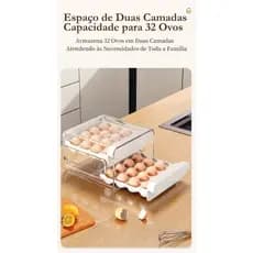 Organizador Porta Ovos Gaveteiro Acrílico Qualidade Premium